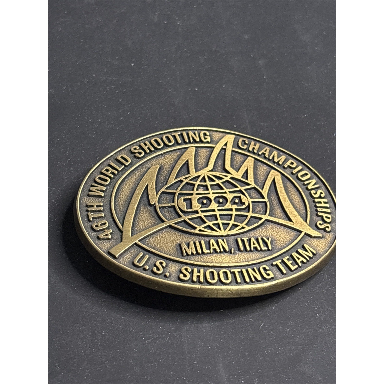 Olympics 1994 US Shooting Team Milan Italy World Championships Belt Buckle